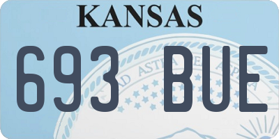 KS license plate 693BUE
