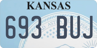 KS license plate 693BUJ