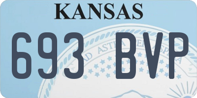 KS license plate 693BVP