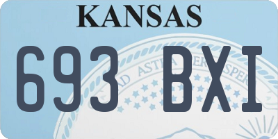 KS license plate 693BXI
