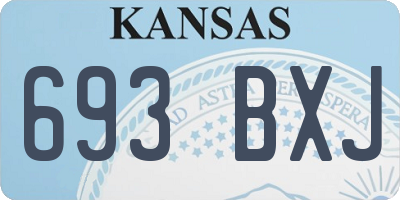 KS license plate 693BXJ