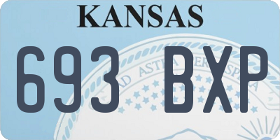 KS license plate 693BXP