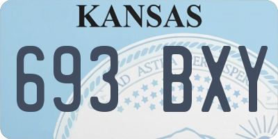 KS license plate 693BXY