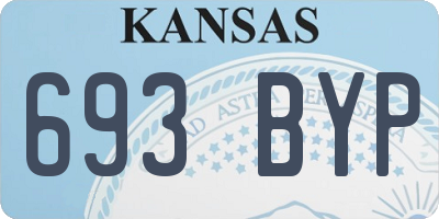 KS license plate 693BYP