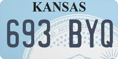 KS license plate 693BYQ
