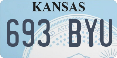 KS license plate 693BYU
