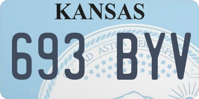 KS license plate 693BYV
