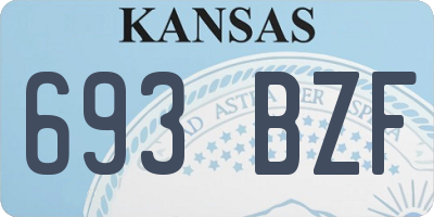 KS license plate 693BZF