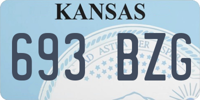 KS license plate 693BZG