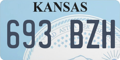 KS license plate 693BZH