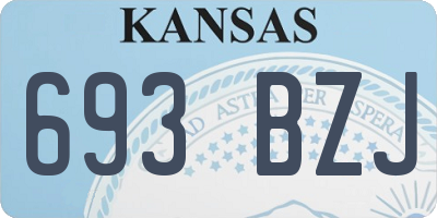 KS license plate 693BZJ