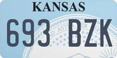 KS license plate 693BZK