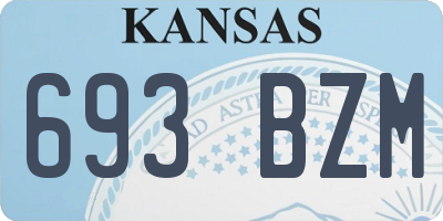 KS license plate 693BZM