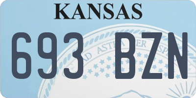 KS license plate 693BZN