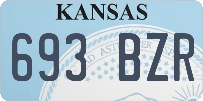 KS license plate 693BZR