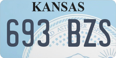 KS license plate 693BZS