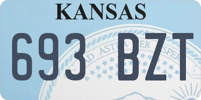KS license plate 693BZT