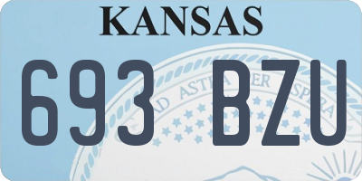KS license plate 693BZU