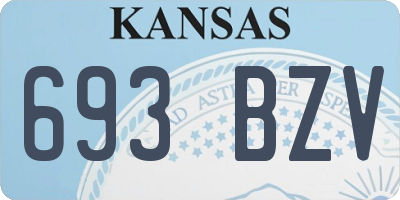 KS license plate 693BZV