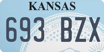 KS license plate 693BZX