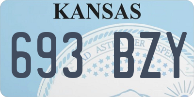 KS license plate 693BZY
