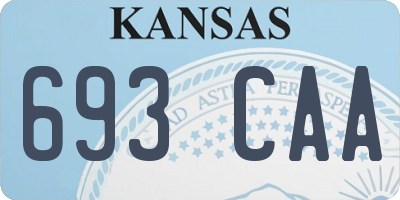 KS license plate 693CAA
