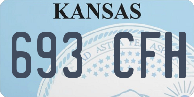 KS license plate 693CFH