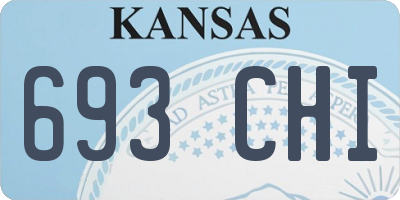 KS license plate 693CHI