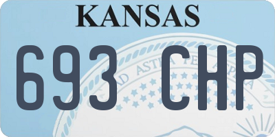 KS license plate 693CHP