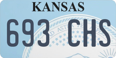 KS license plate 693CHS