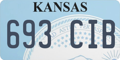 KS license plate 693CIB