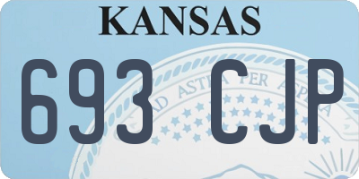 KS license plate 693CJP