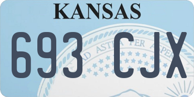 KS license plate 693CJX