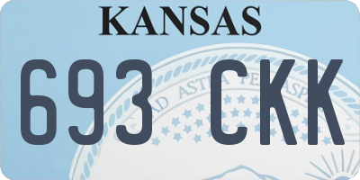 KS license plate 693CKK