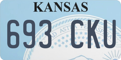 KS license plate 693CKU