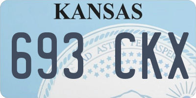 KS license plate 693CKX