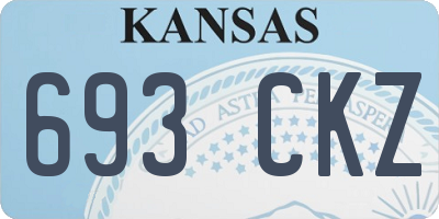 KS license plate 693CKZ