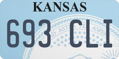 KS license plate 693CLI