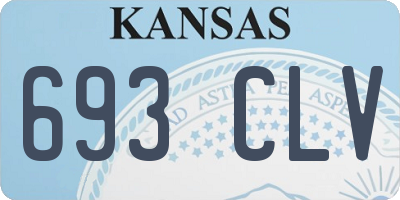 KS license plate 693CLV