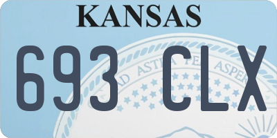 KS license plate 693CLX