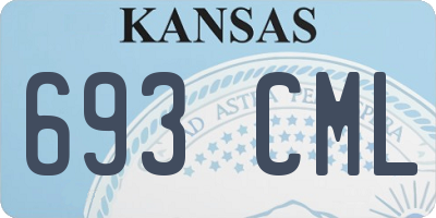 KS license plate 693CML