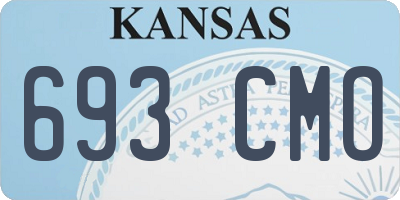 KS license plate 693CMO