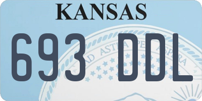 KS license plate 693DDL
