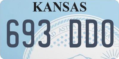 KS license plate 693DDO
