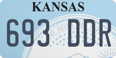 KS license plate 693DDR