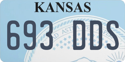 KS license plate 693DDS