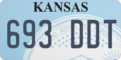 KS license plate 693DDT