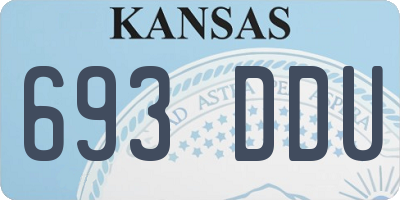 KS license plate 693DDU
