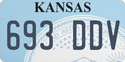 KS license plate 693DDV
