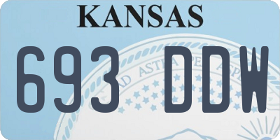 KS license plate 693DDW